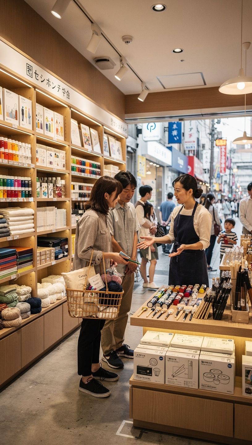 手作りのカードとペイント用具が置かれた作業台