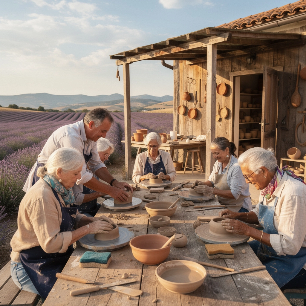 色とりどりの糸が並んでいるクラフト材料の棚