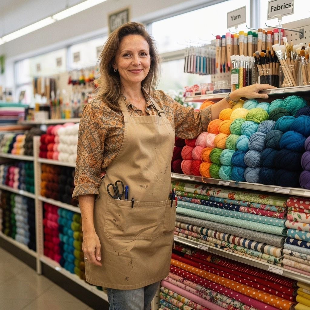 ビーズやボタンなどのクラフト用品が入った透明な収納ボックス